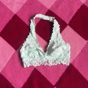 Victoria's Secret Lace Halter Bralette - Mint Green